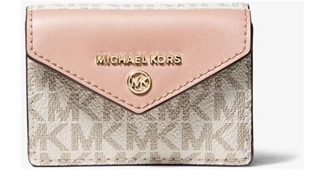 michael kors small logo leather wallet|Michael Kors oversized wallet.